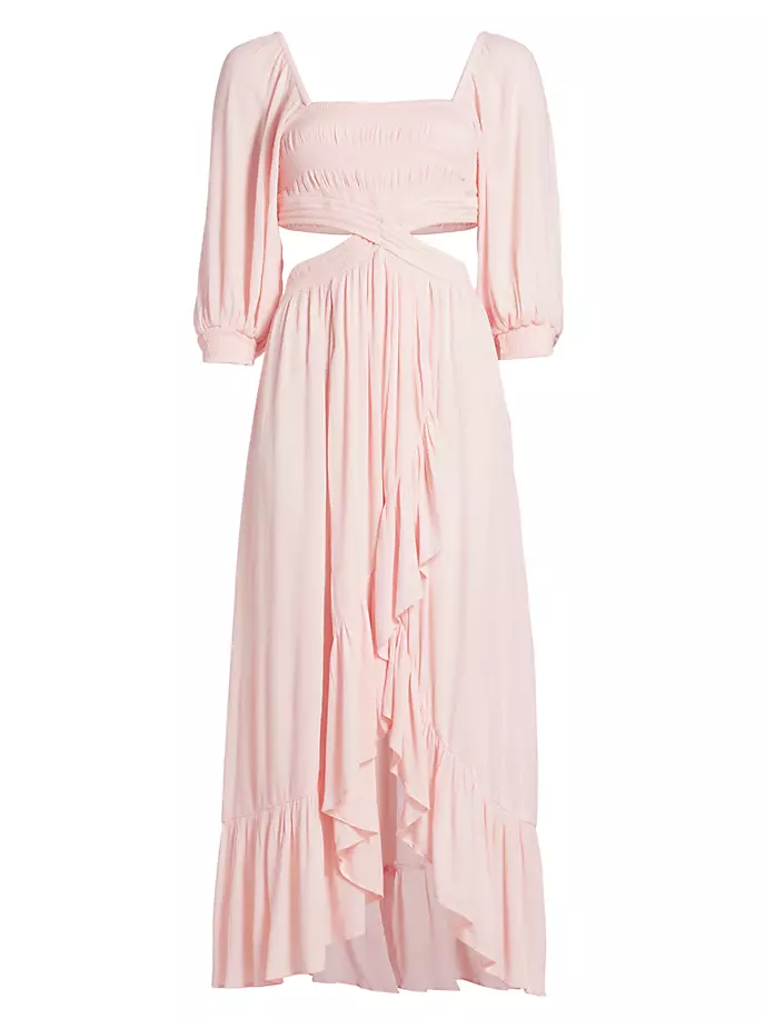 

Платье макси с вырезом Cross My Heart Free People, цвет rosewater
