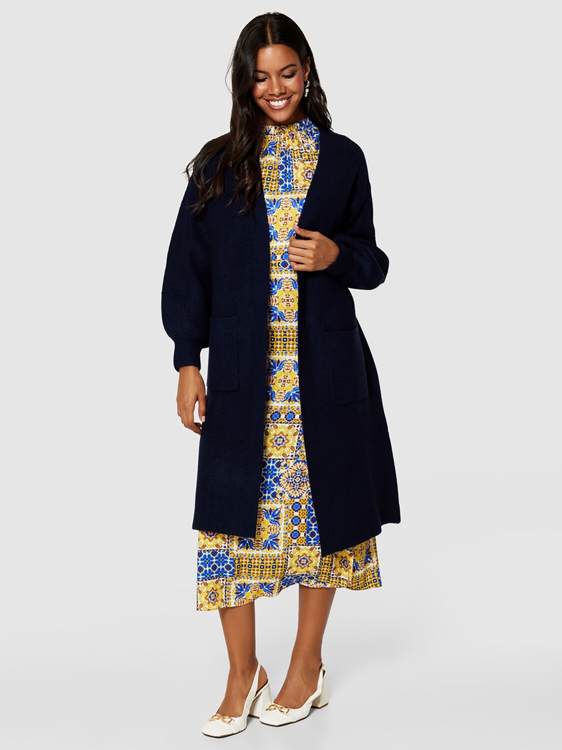 

Длинный кардиган Closet London, темно-синий