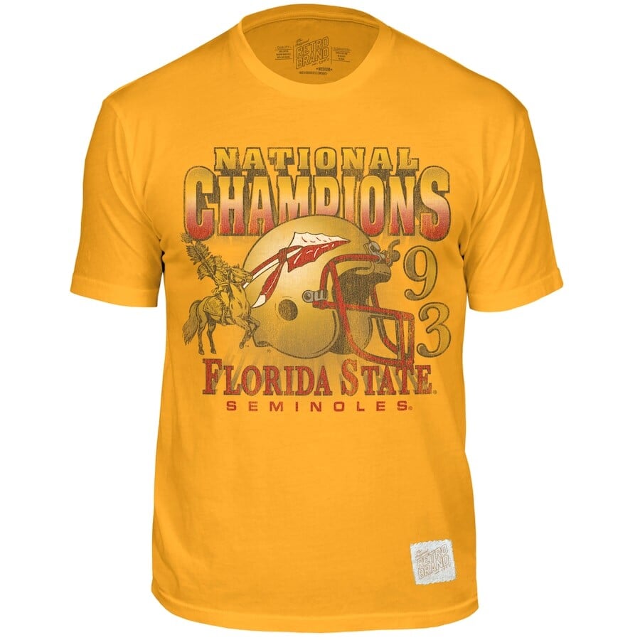 

Футболка с коротким рукавом Original Retro Brand Florida State Seminoles, золотой