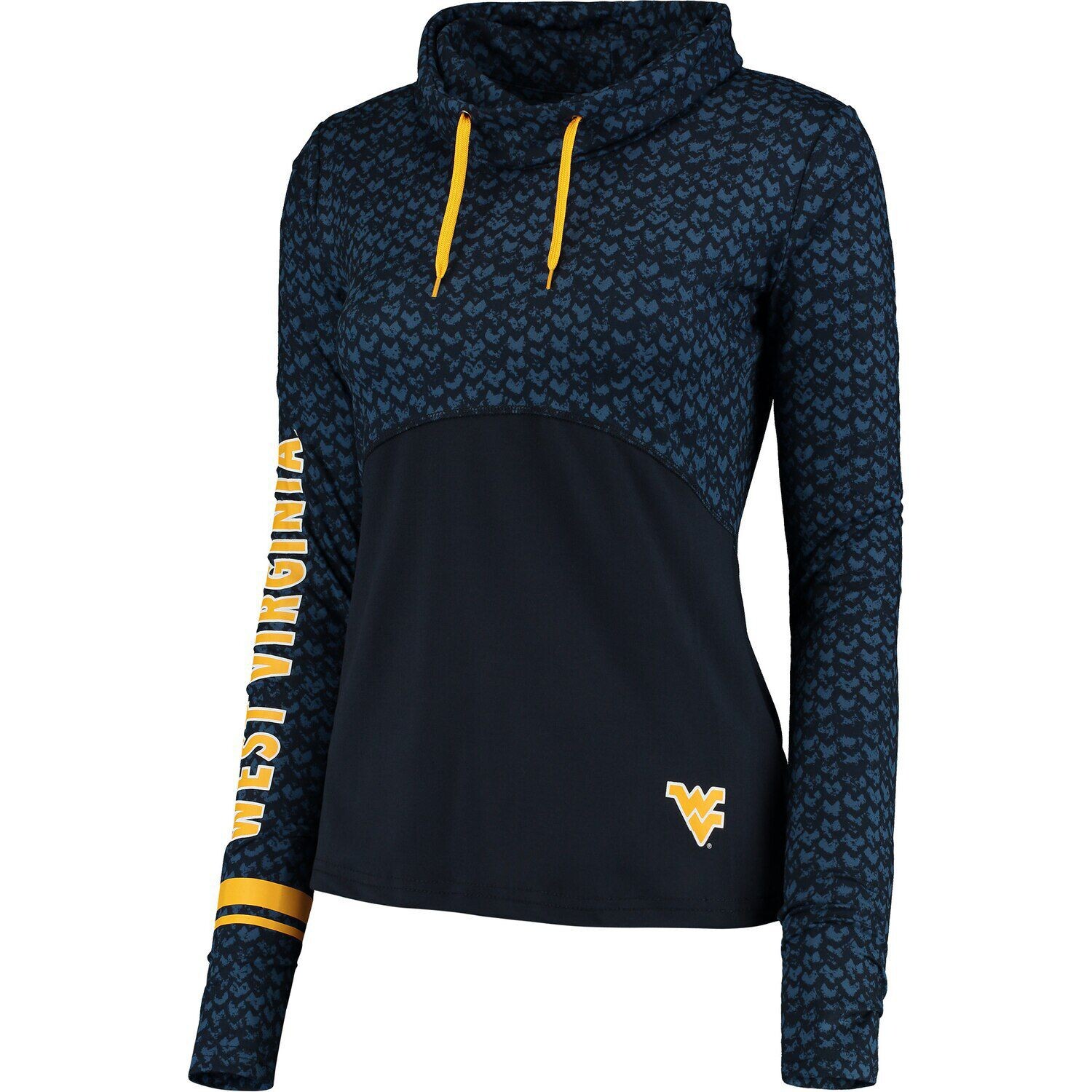 

Женский пуловер с капюшоном Colosseum Navy West Virginia Mountaineers, чешуйчатый пуловер с капюшоном Colosseum