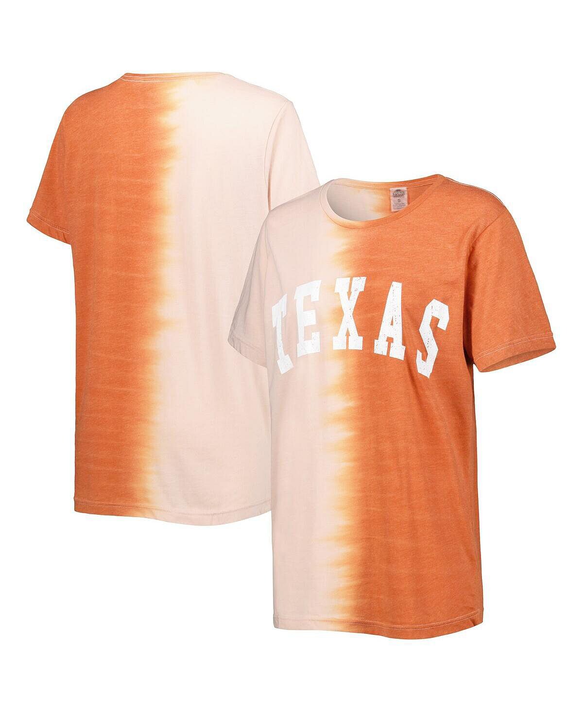 

Женская футболка Texas Orange Texas Longhorns Find Your Groove с раздельным краем Gameday Couture