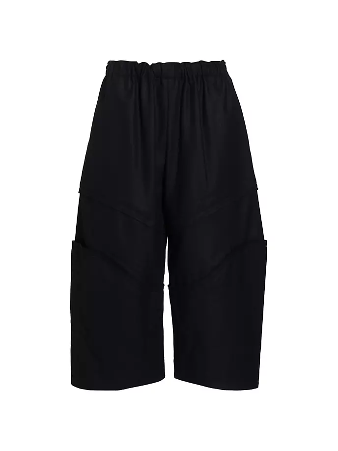 

Укороченные брюки из смесовой шерсти Comme Des Garçons, черный