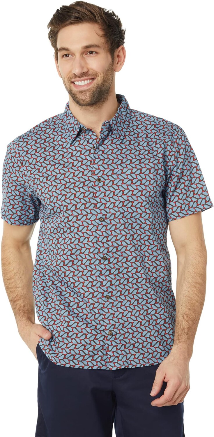 

Рубашка с коротким рукавом Fletch Toad&Co, цвет Glacier Geo Print