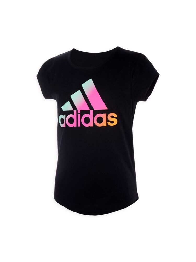 

Футболка с логотипом Gradient для девочек Adidas, черный
