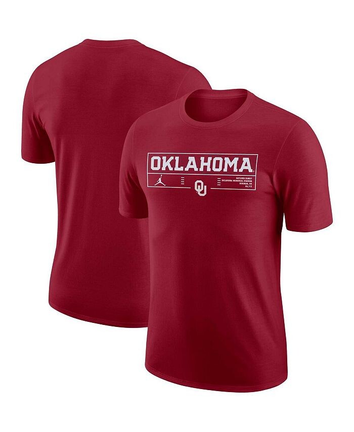

Мужская малиновая футболка Oklahomaooners Wordmark Stadium Nike, красный