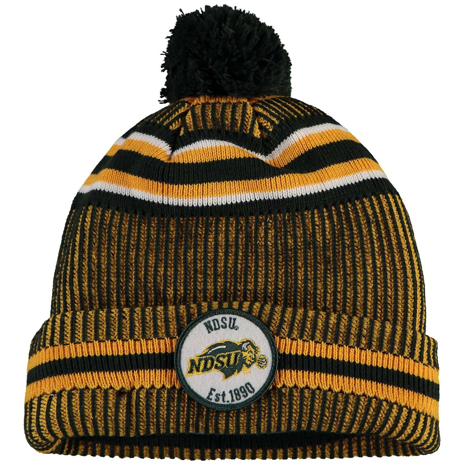 

Мужская зеленая домашняя вязаная шапка New Era NDSU Bison Sideline с манжетами