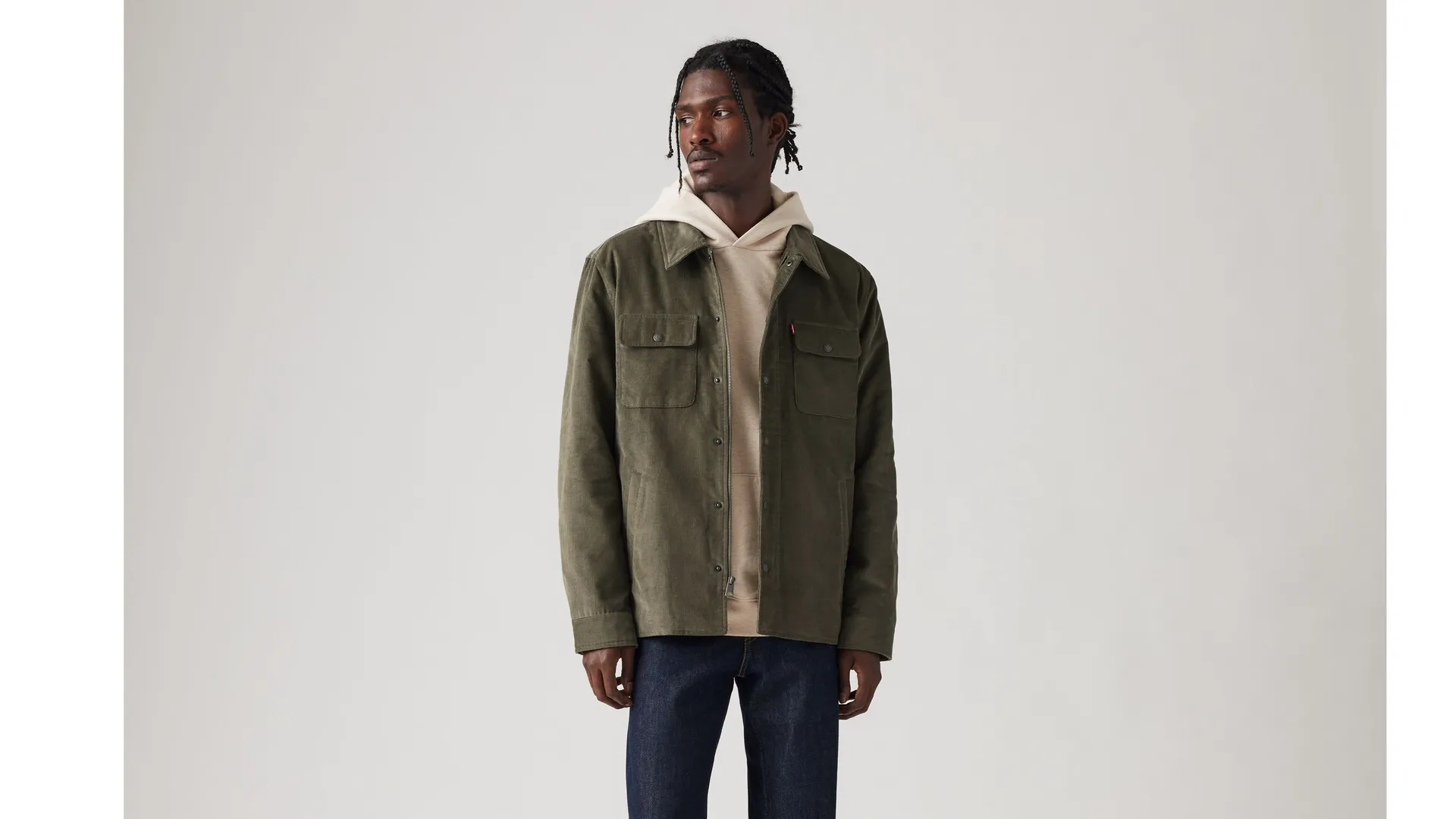 

Вельветовая куртка Levi's, зеленый