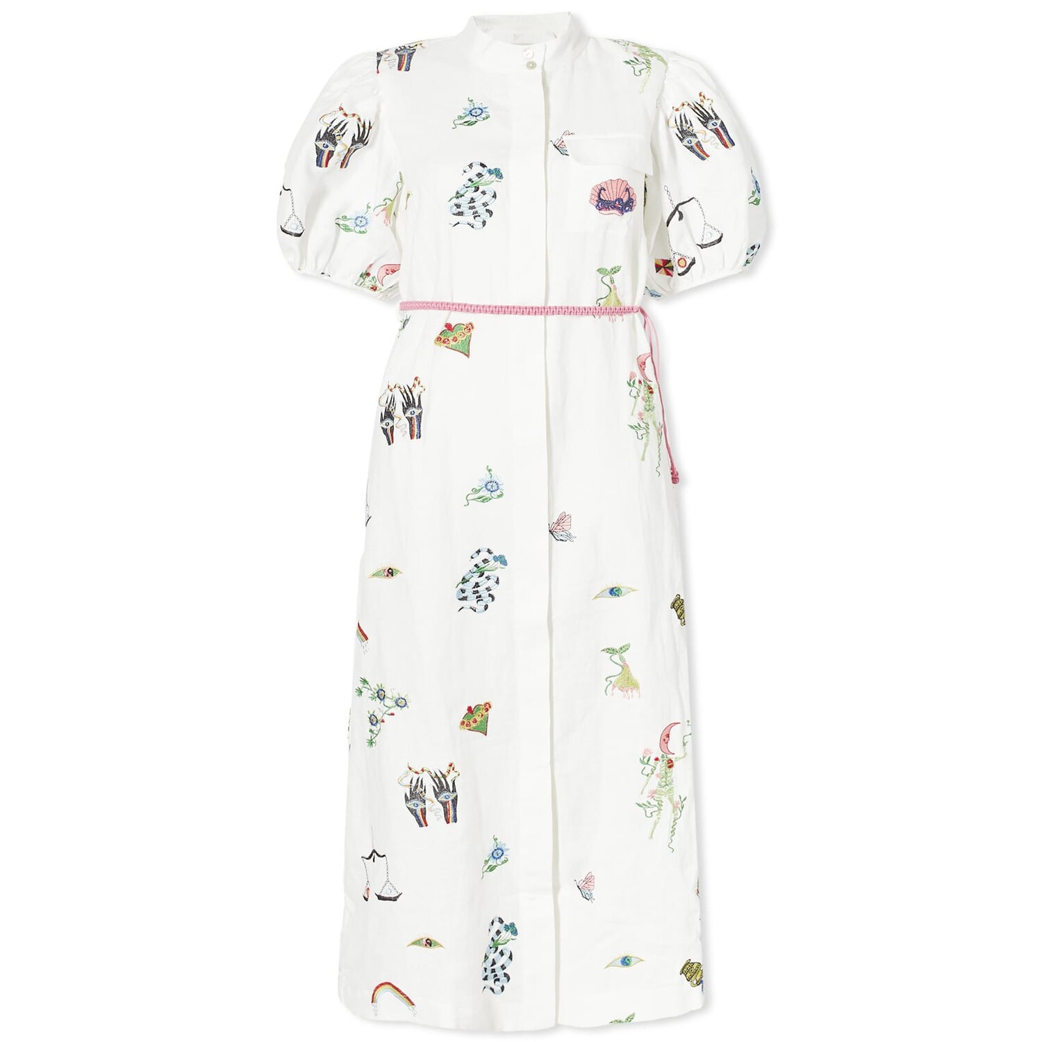 

Платье Alémais Atticus Embroidered Shirt, цвет Cream