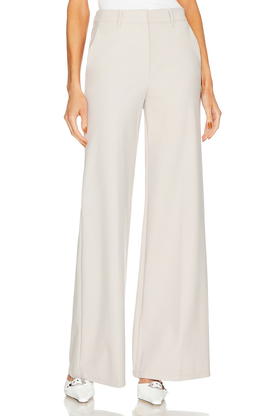 

Брюки Theory Terena High Waist, цвет Putty