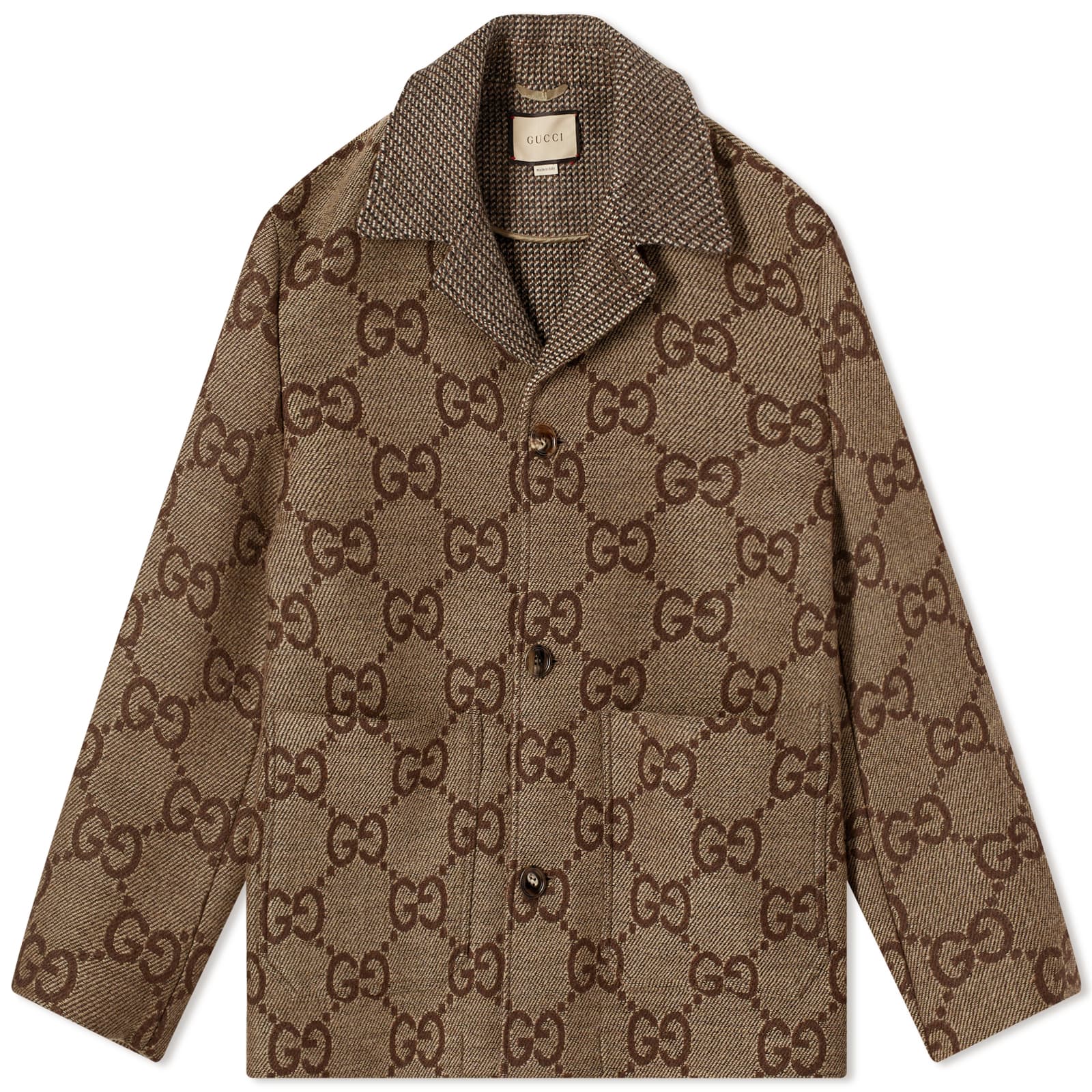 Куртка Gucci Jumbo Gg Chore, коричневый