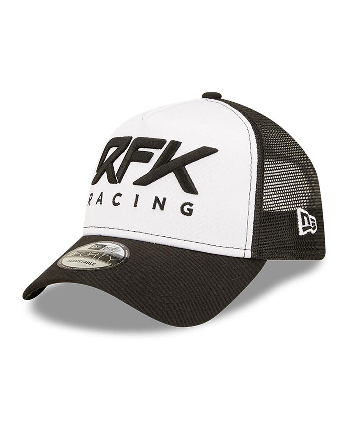 

Мужская черно-белая регулируемая кепка Roush Fenway Keselowski Racing 9FORTY A-Frame Trucker Snapback New Era