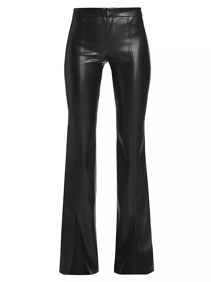 

Брюки Walker из веганской кожи с разрезом по краю Alice + Olivia, черный