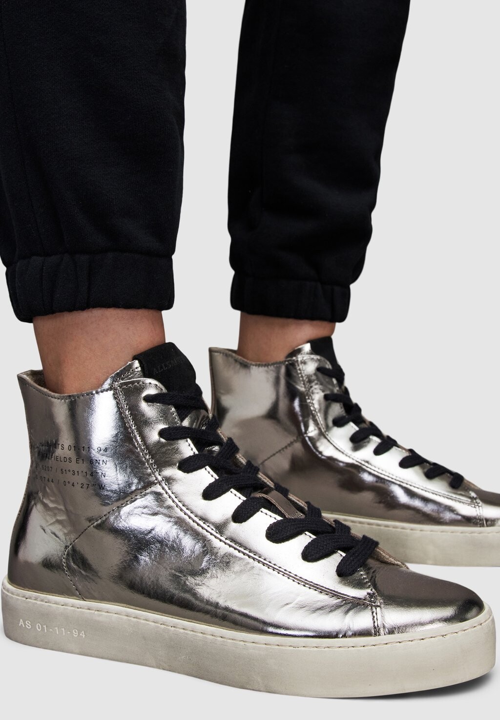 

Высокие кроссовки ТАНА AllSaints, серебристый