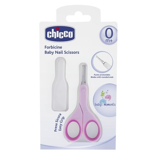 Ножницы, розовый, 0м+ Chicco chicco baby nail scissors ножницы в чехле 0м розовый