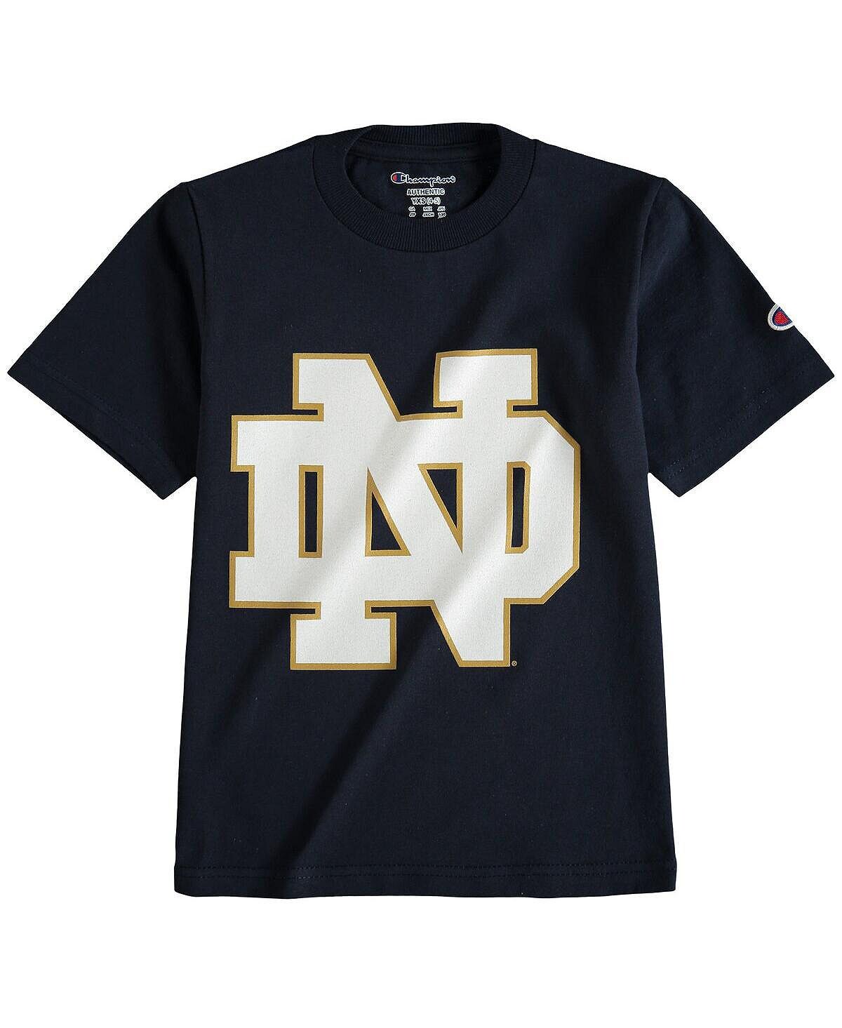 

Темно-синяя футболка с логотипом Big Boys Notre Dame Fighting Irish Primary Champion
