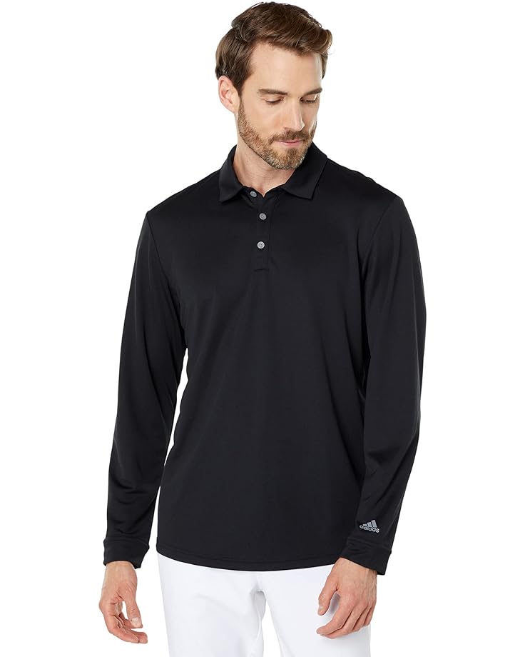 Поло adidas Golf UPF Long Sleeve, черный
