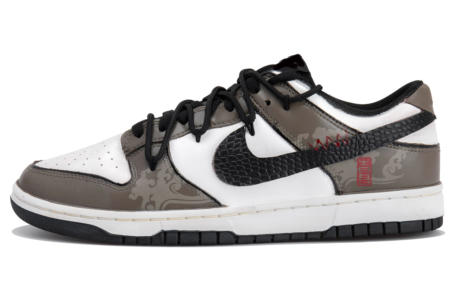 

Кроссовки Nike Dunk Skateboarding Shoes Unisex Low-top Black/White/Brown, белый