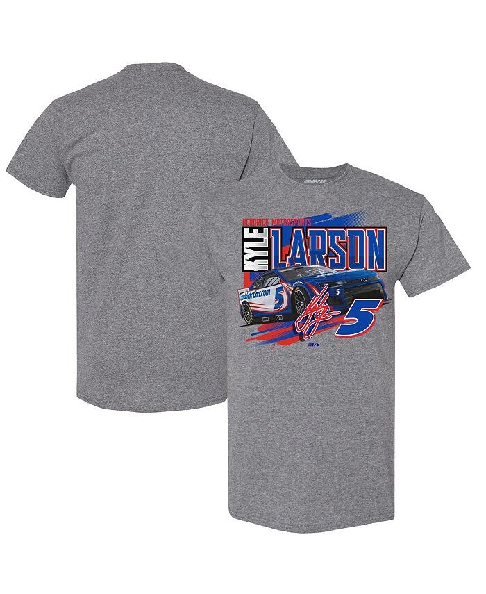 

Мужская футболка Heather Grey Kyle Larson Pit Road Hendrick Motorsports Team Collection, серый