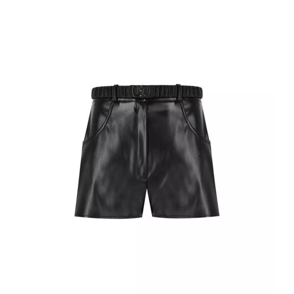 

Шорты leather effect shorts Elisabetta Franchi, черный