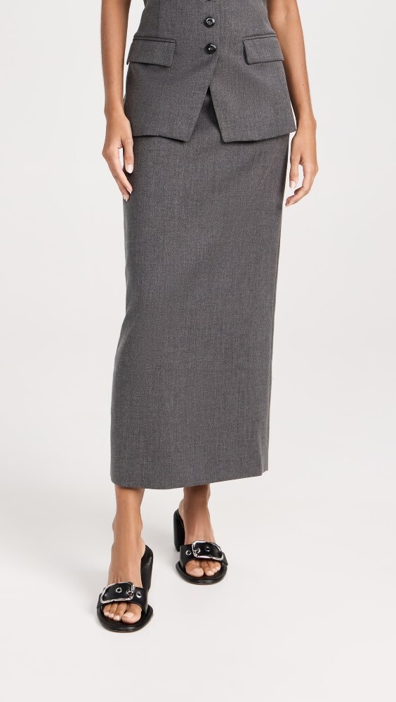 

Юбка Pixie Market Nia Maxi, серый