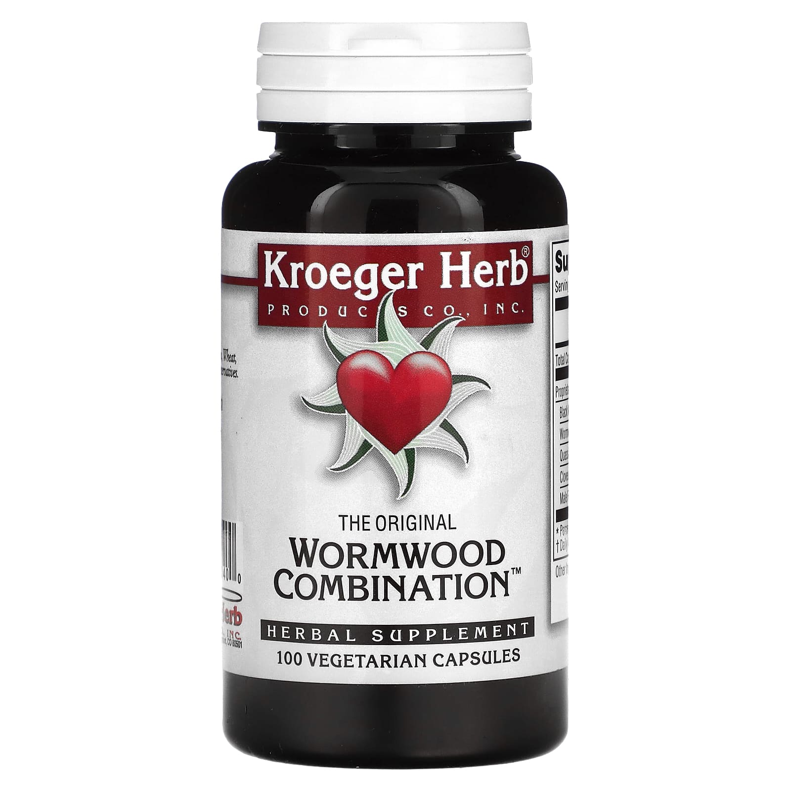 цена Kroeger Herb Co Экстракт полыни 100 капсул в растительной оболочке