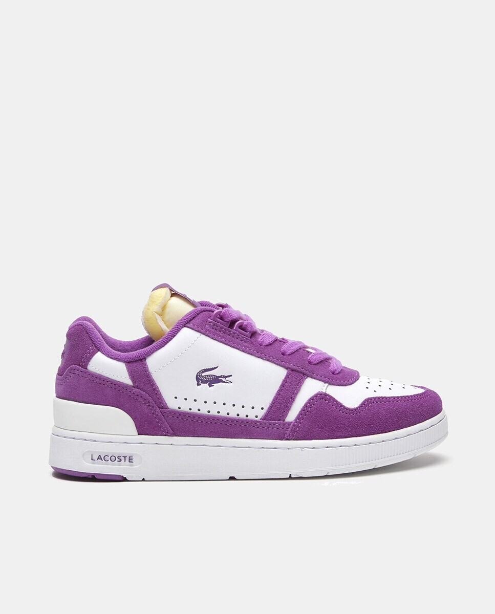 

Женские кроссовки T-Clip из двухцветной кожи Lacoste, белый