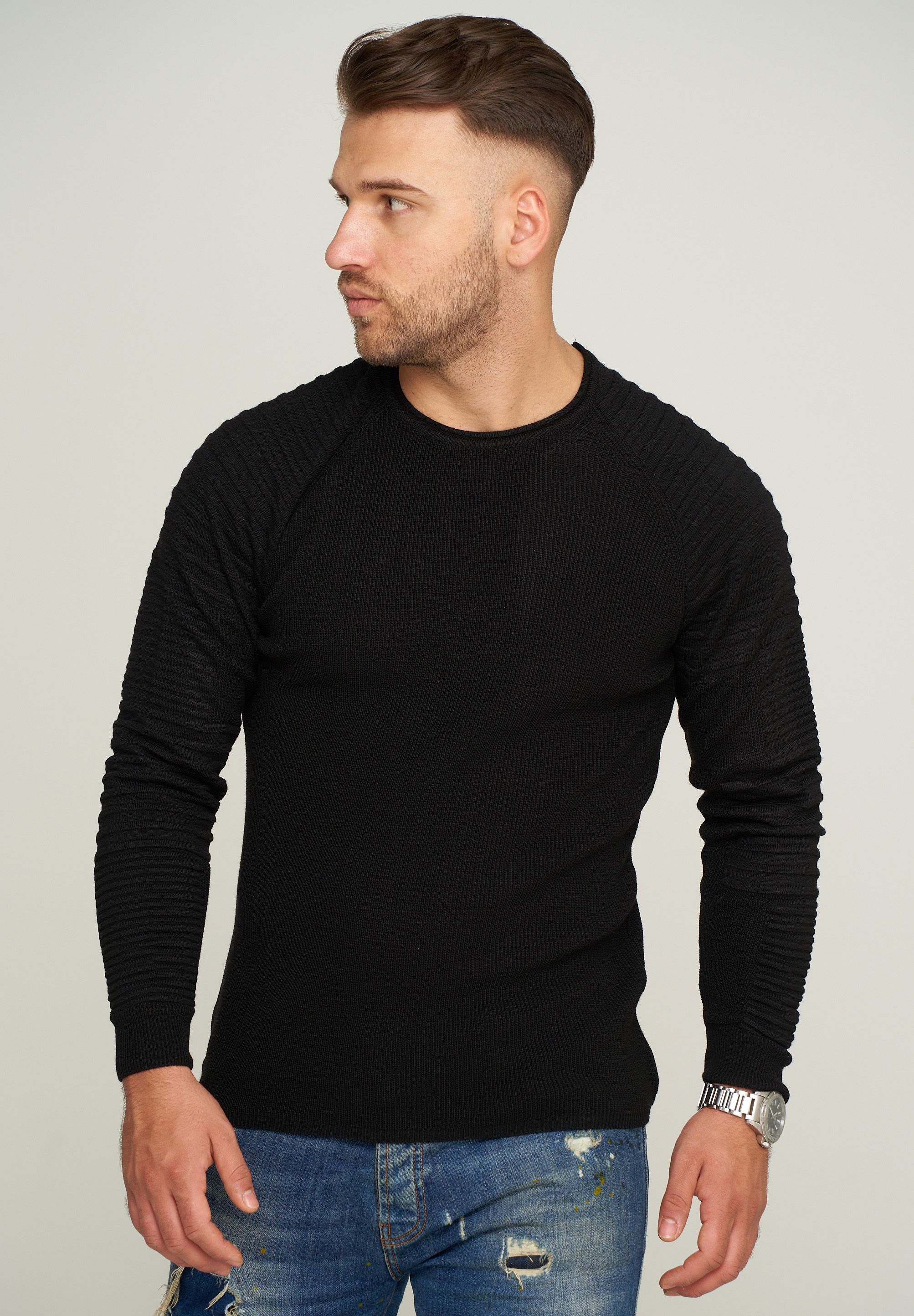 Пуловер behype MKstep91, черный