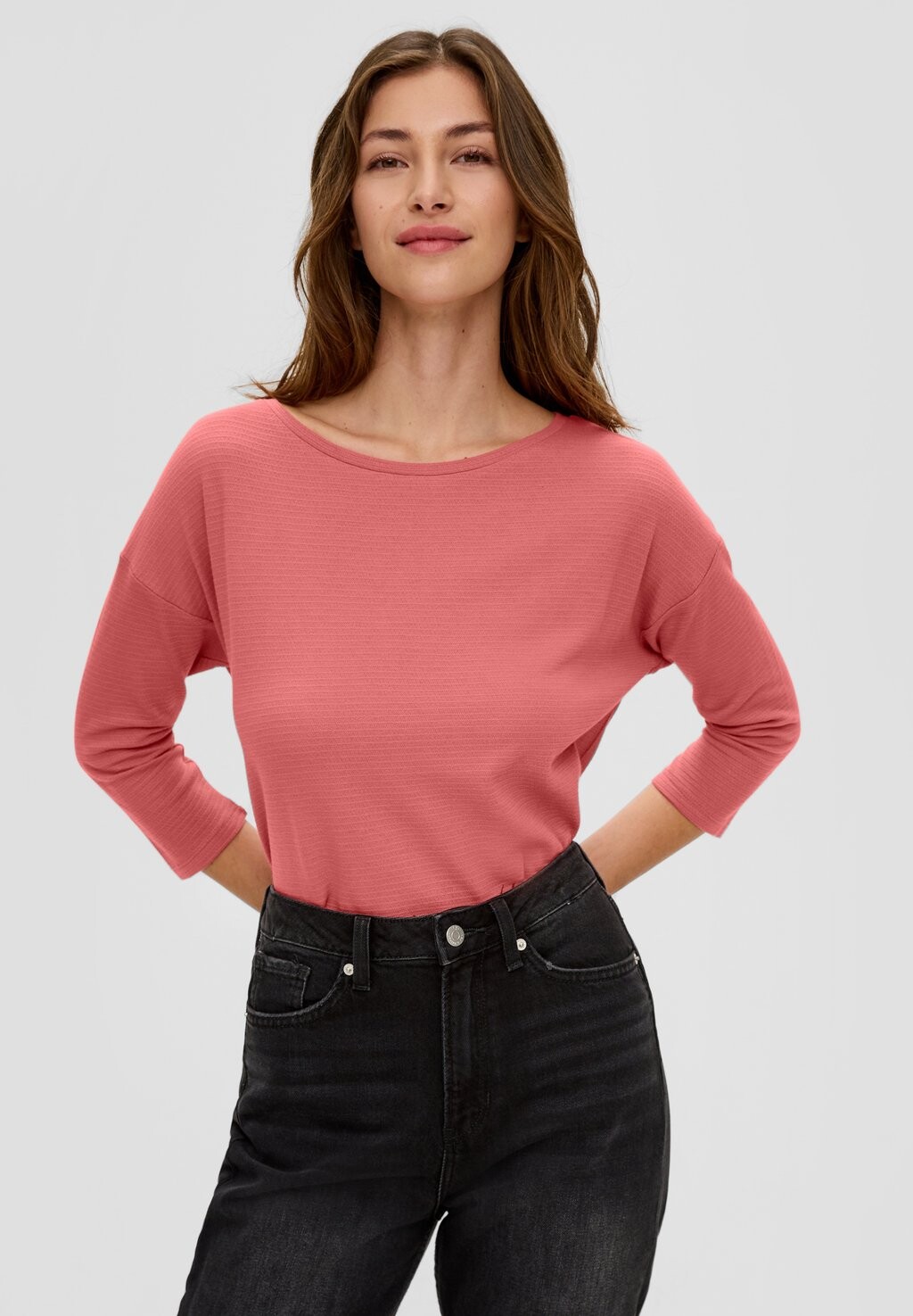 

Рубашка с длинным рукавом MIT 3/4-ÄRMELN QS, цвет papaya