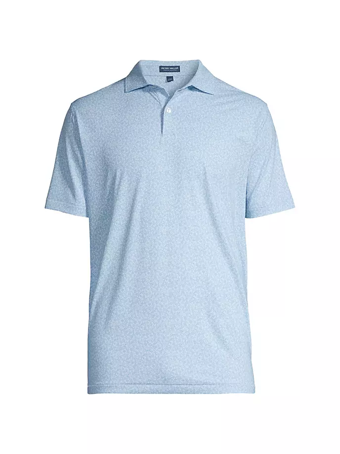 

Рубашка-поло с цветочным принтом Crown Crafted Solano Peter Millar, синий
