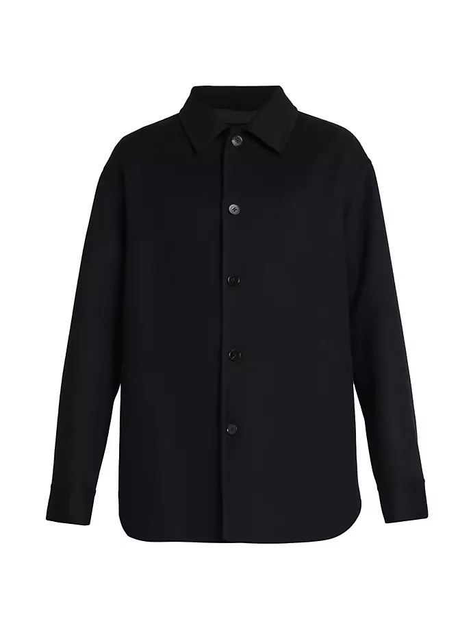 цена Верхняя кашемировая рубашка на пуговицах спереди Jil Sander, темно-синий