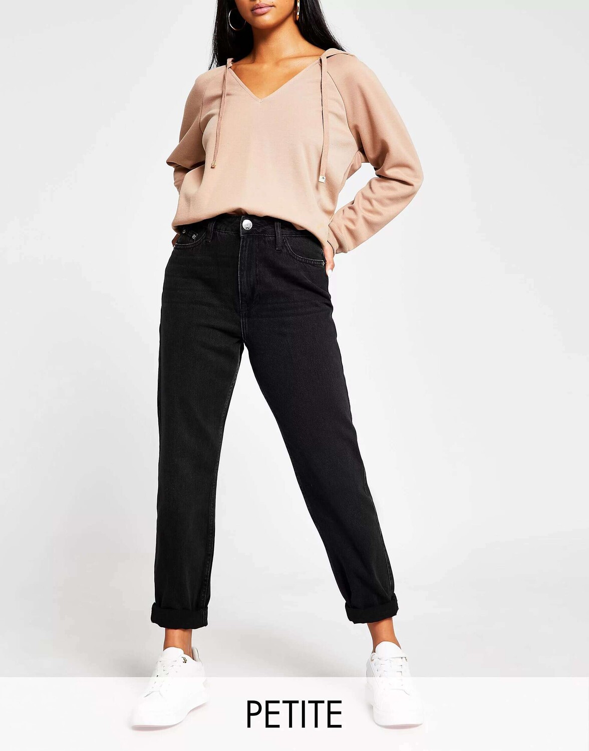

Черные джинсы River Island Mom