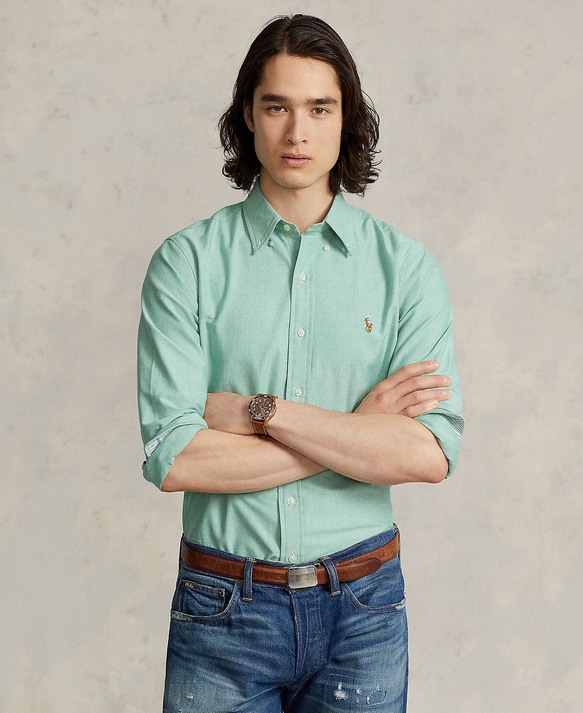 

Мужская рубашка The Iconic из хлопка-оксфорда Polo Ralph Lauren