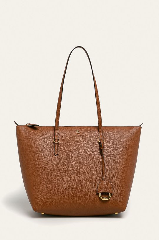 Кожаная сумка Lauren Ralph Lauren, коричневый