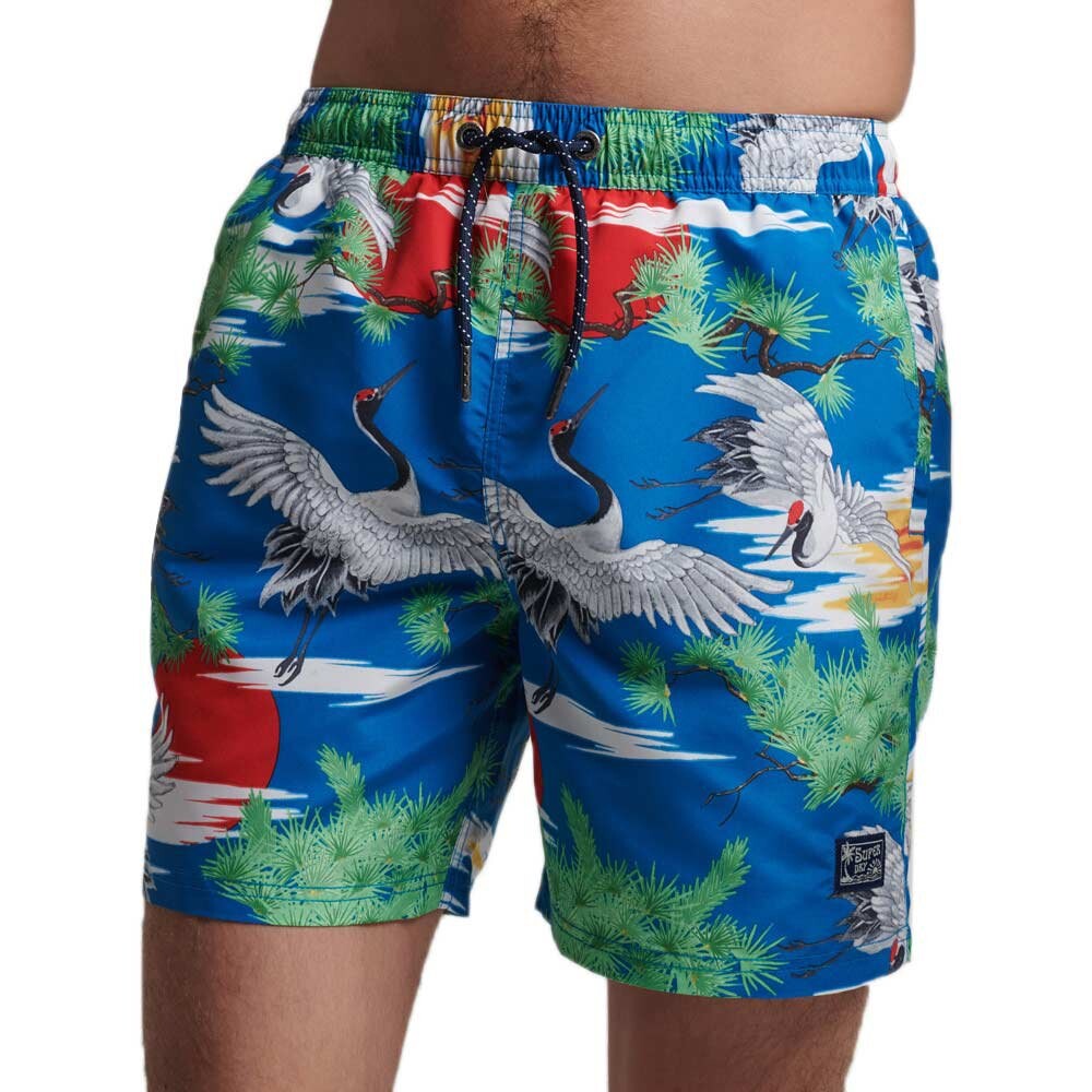 

Шорты для плавания Superdry Vintage Hawaiian, синий