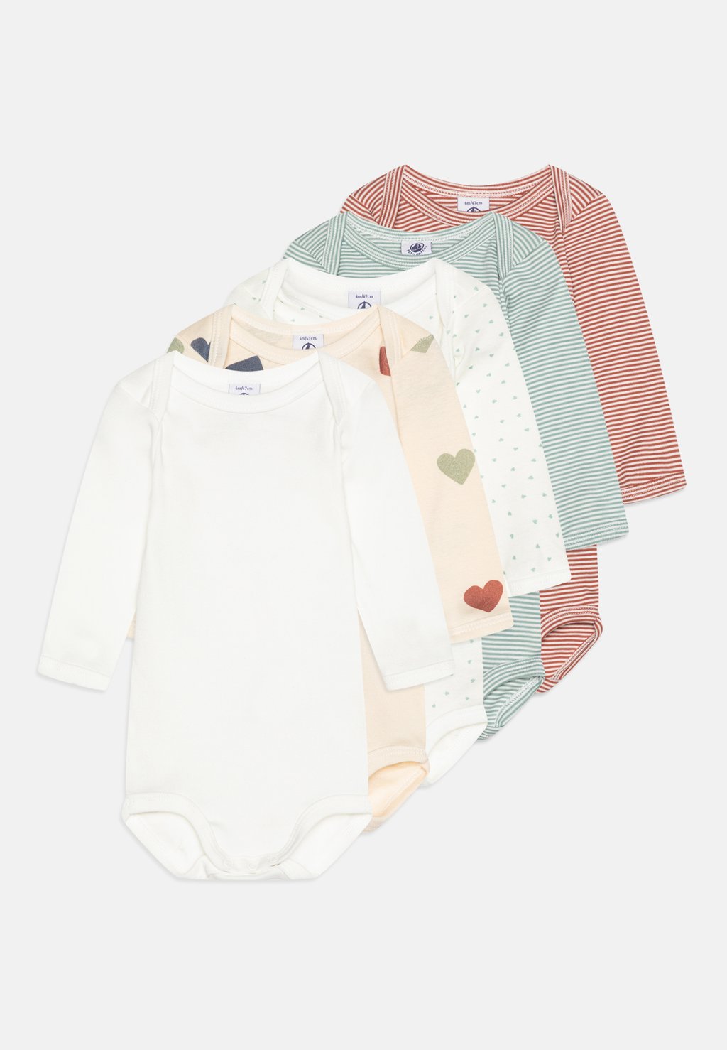 

Боди BABY UNISEX 5 PACK Petit Bateau, цвет multi-coloured