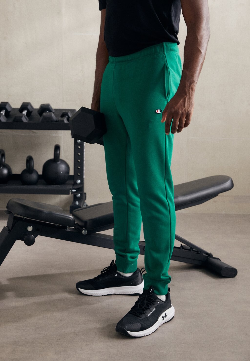 

Спортивные брюки Icons Cuff Pants Logo Champion, цвет dark green