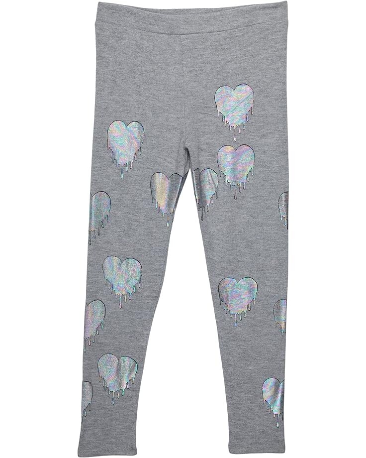 Брюки Chaser Drippy Heart Bliss Knit Leggings, цвет Heather Grey брюки chaser bliss knit cozy sweatpants цвет heather grey