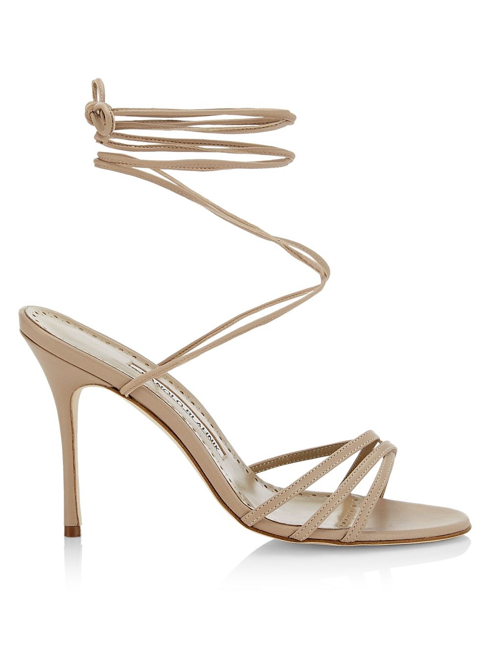 

Кожаные сандалии Leva 105MM с запахом Manolo Blahnik, кремовый