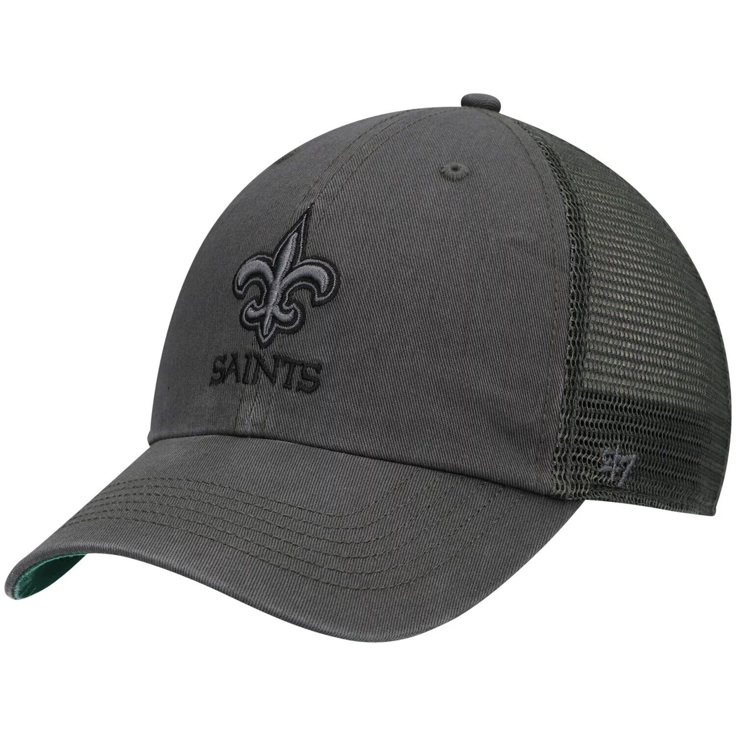 

Мужская темно-серая кепка New Orleans Saints Trawler Clean Up Trucker Snapback '47 47 Brand