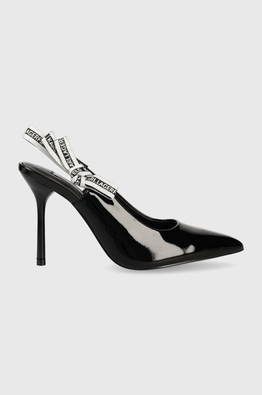САРАБАНДА кожаные туфли на каблуке Karl Lagerfeld, черный максим исаев сарабанда