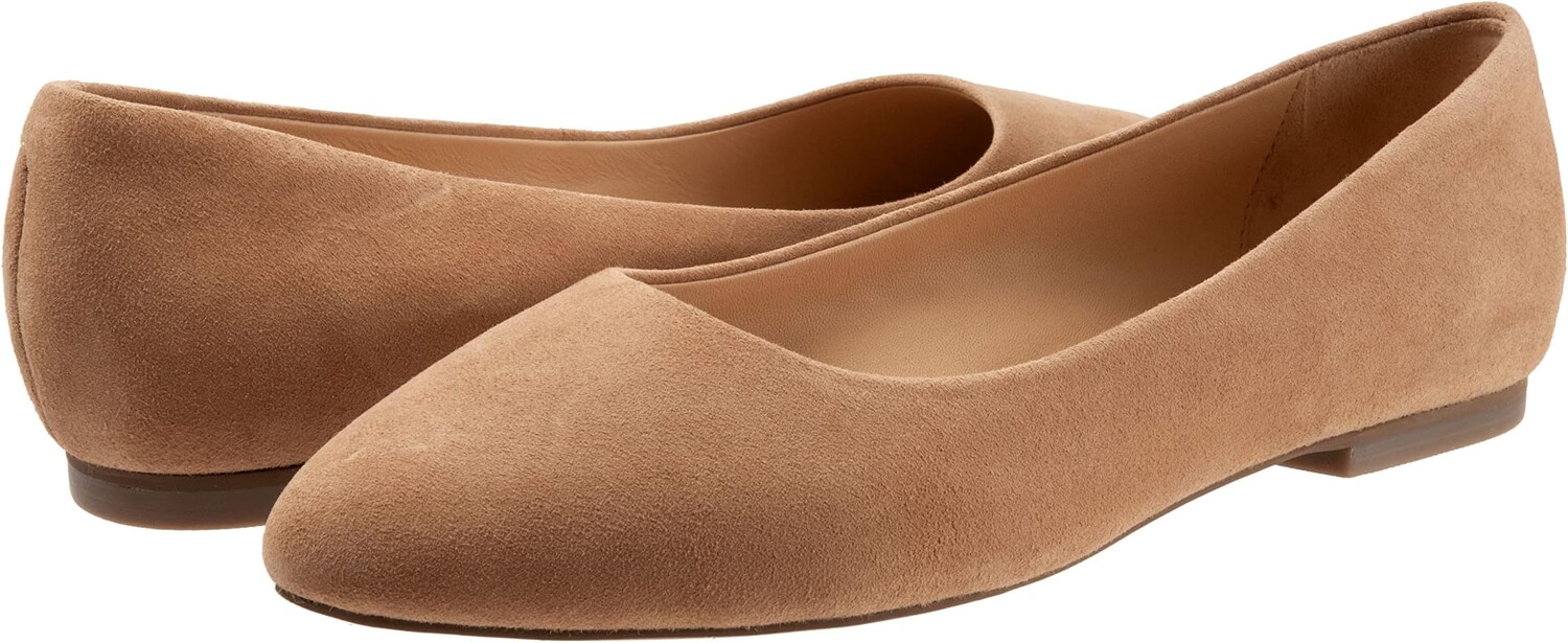 

Туфли на плоской подошве Trotters Estee, цвет Camel Suede