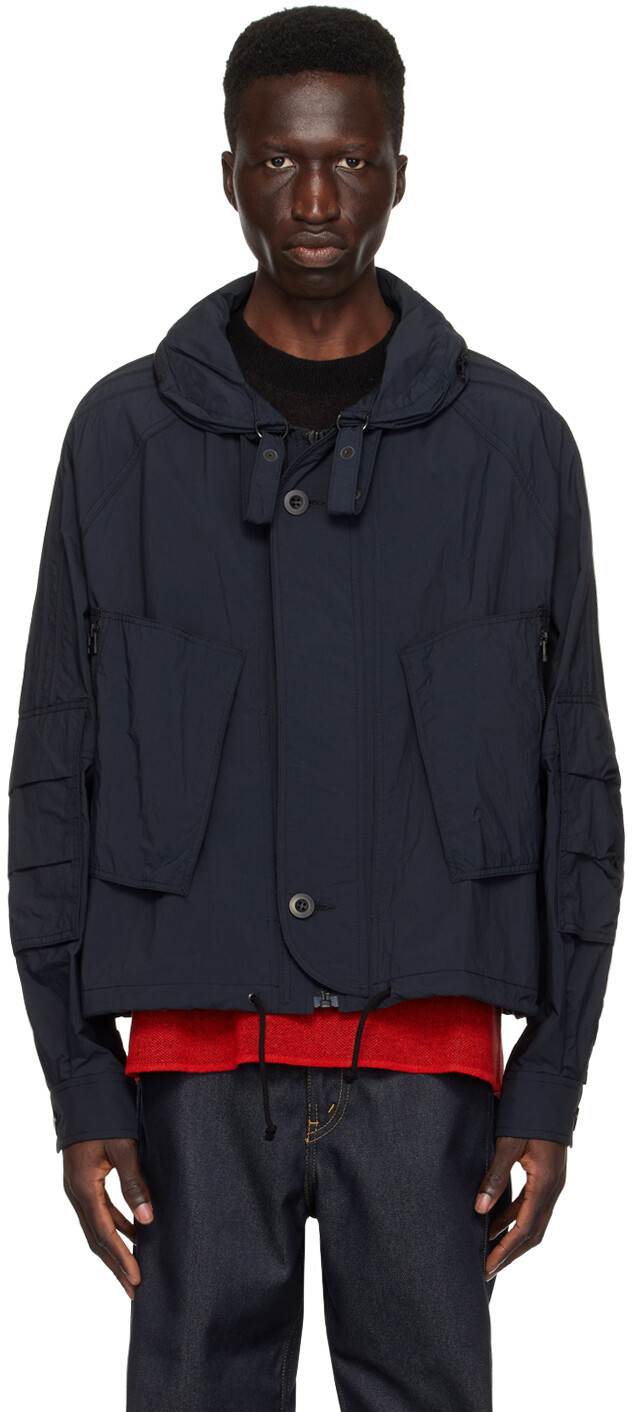 

Черная куртка с капюшоном Stowaway Junya Watanabe