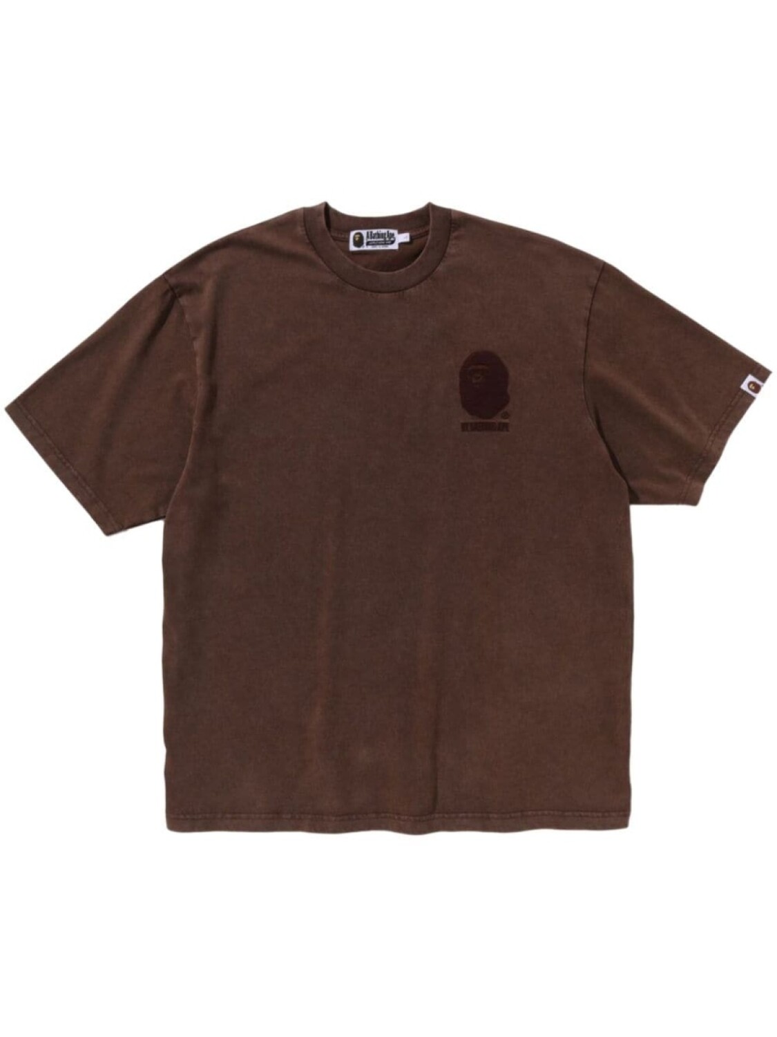 

A Bathing Ape футболка с вышитым логотипом, коричневый