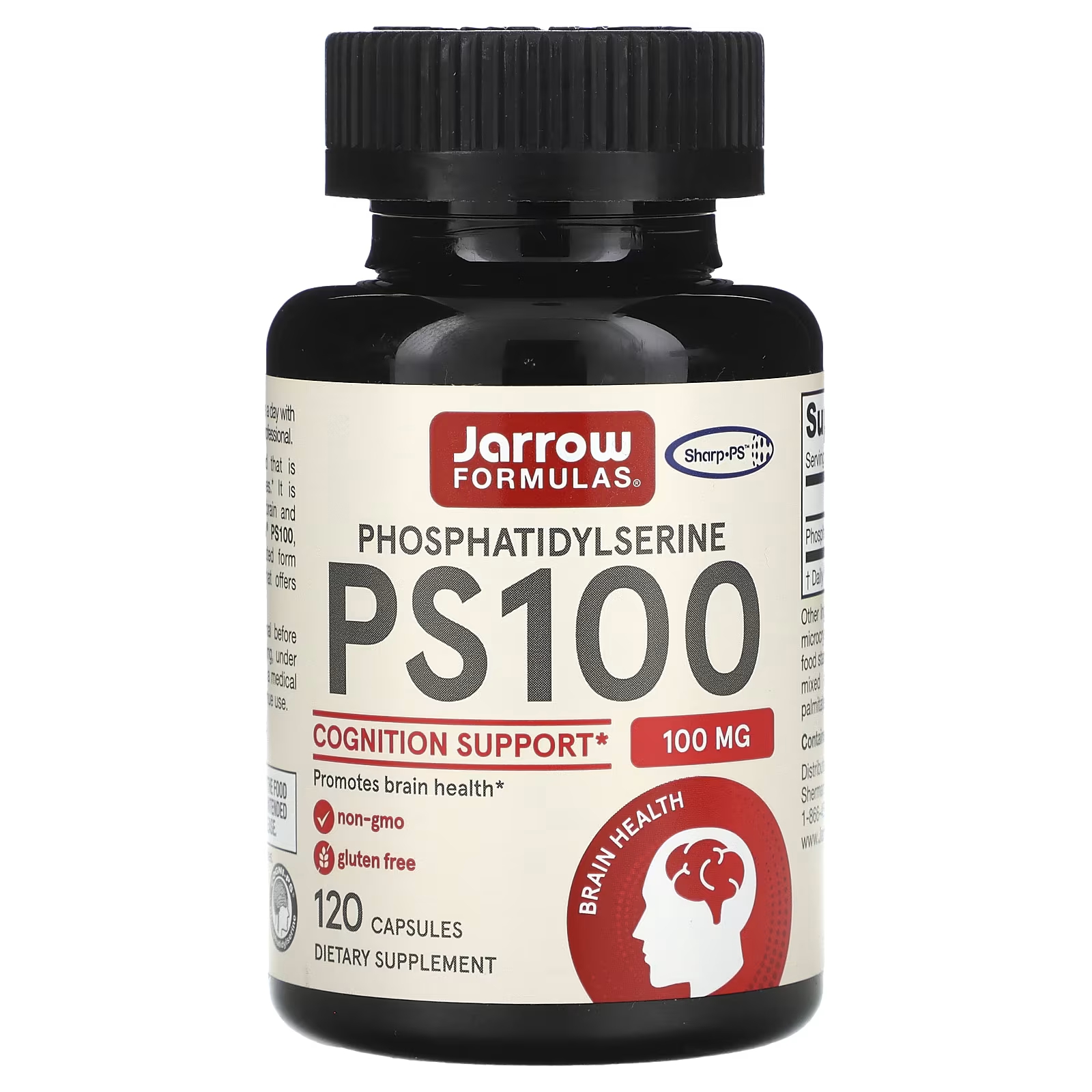 Jarrow Formulas PS100 Фосфатидилсерин 100 мг 120 капсул комплекс для мозговой активности и улучшения памяти jarrow formulas ps100 100 mg 60 шт