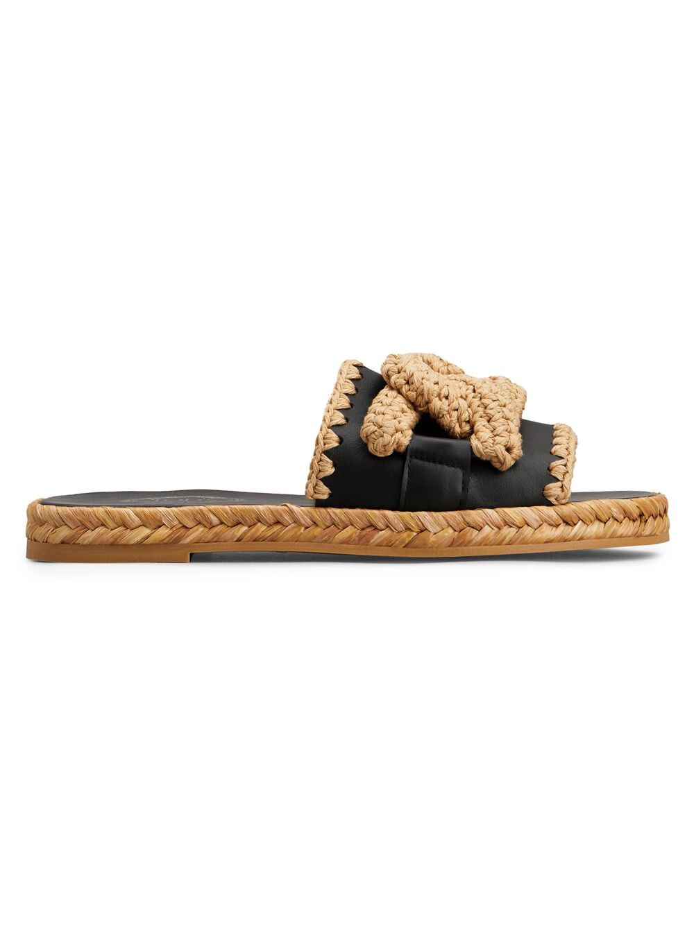 

Сандалии San Rafia из кожи и рафии Tod's, неро