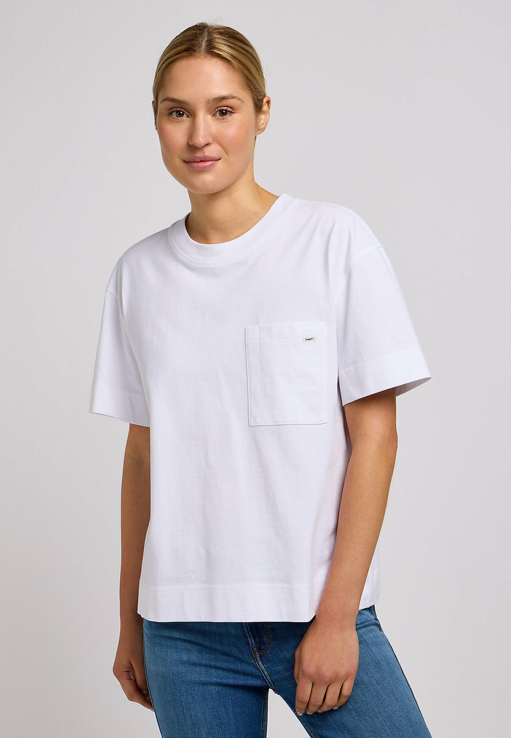 Базовая футболка Pocket Lee, цвет bright white базовая футболка pocket tee lee цвет intuition grey