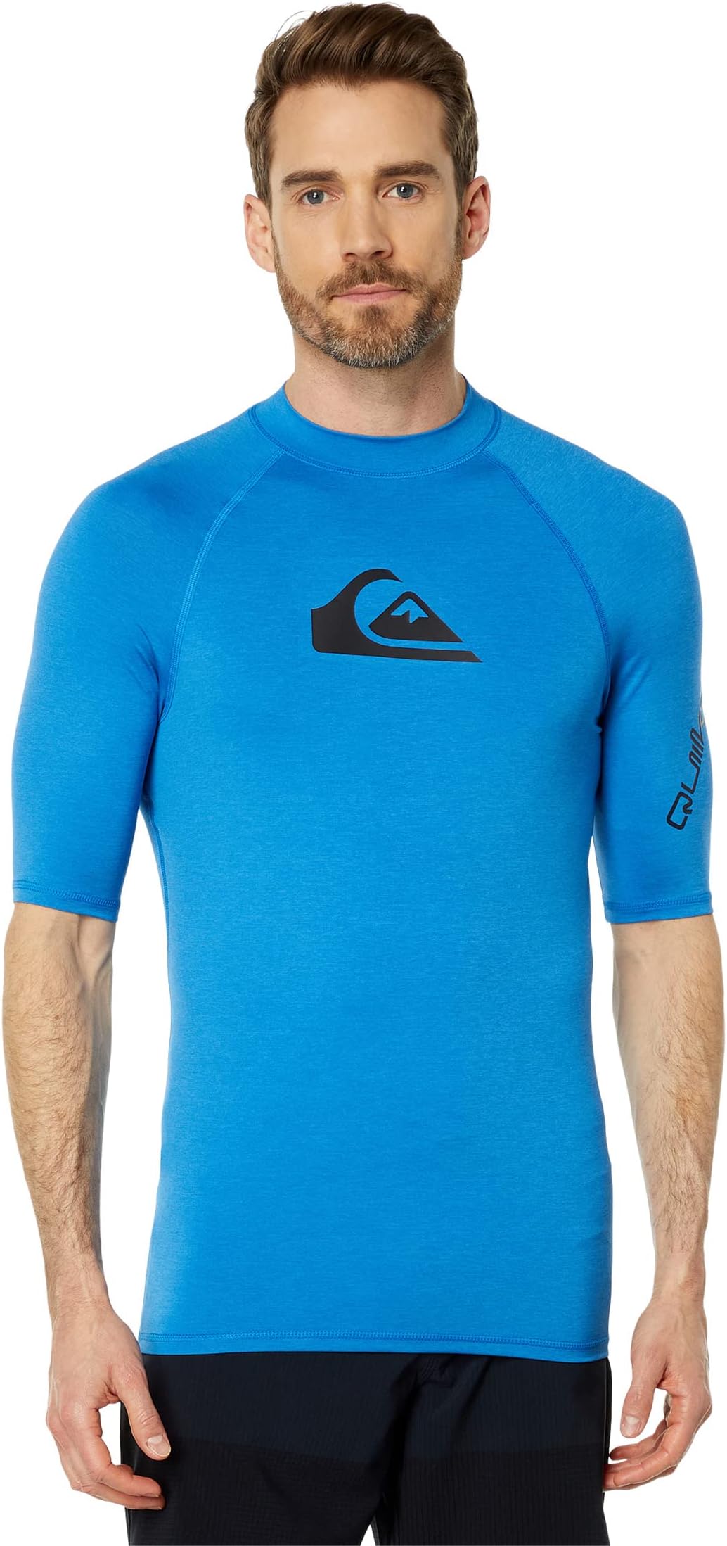 

Рашгард All Time с короткими рукавами Quiksilver, цвет Snorkel Blue Heather