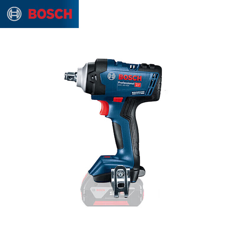 Электрический гайковерт Bosch GDS18v-400, бесщеточный с литиевой батареей, высокий крутящий момент, рабочий, перезаряжаемый ударный гайковерт для тяжелых условий эксплуатации