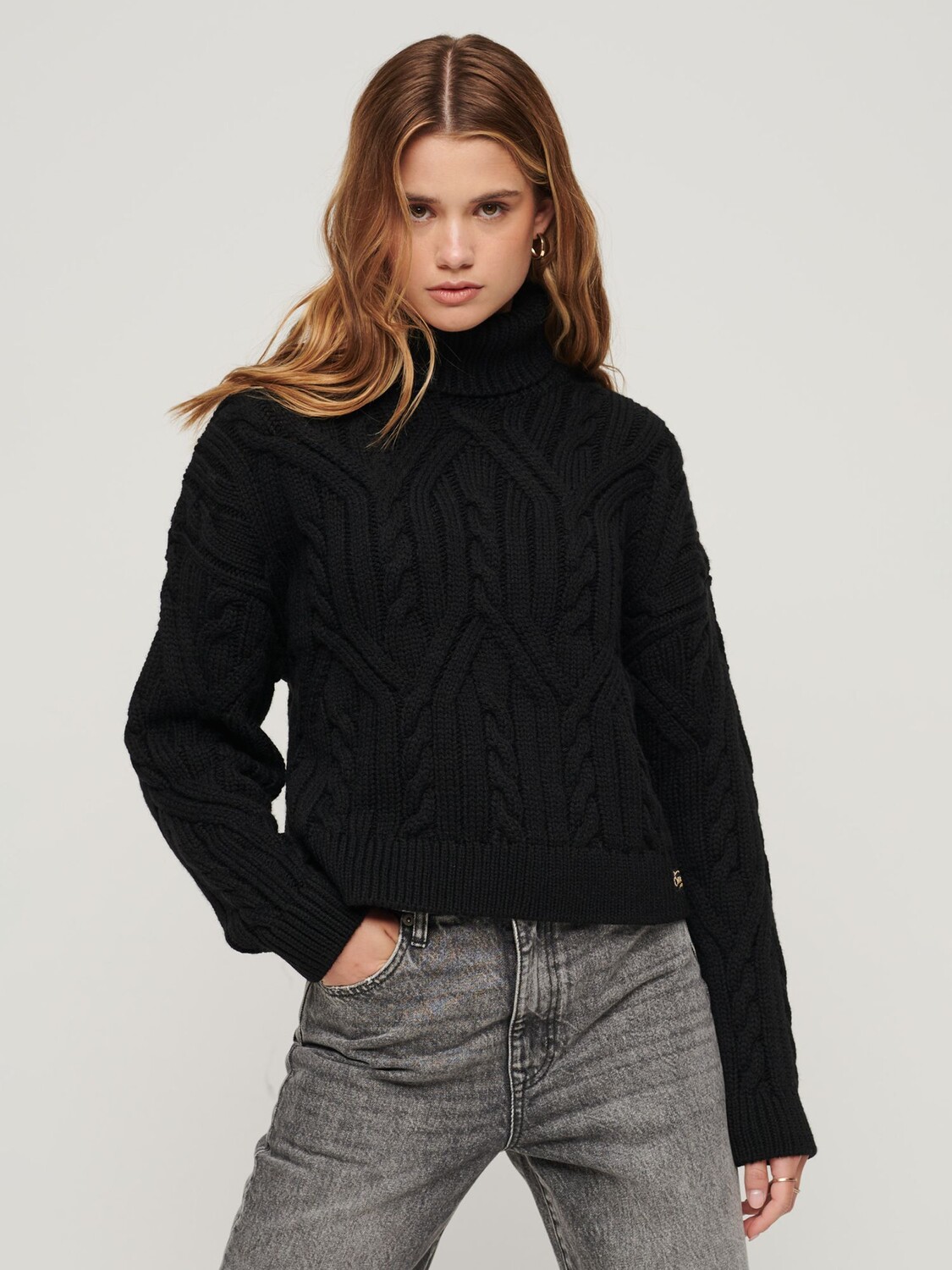 

Джемпер из смесовой шерсти Ywist Superdry, черный