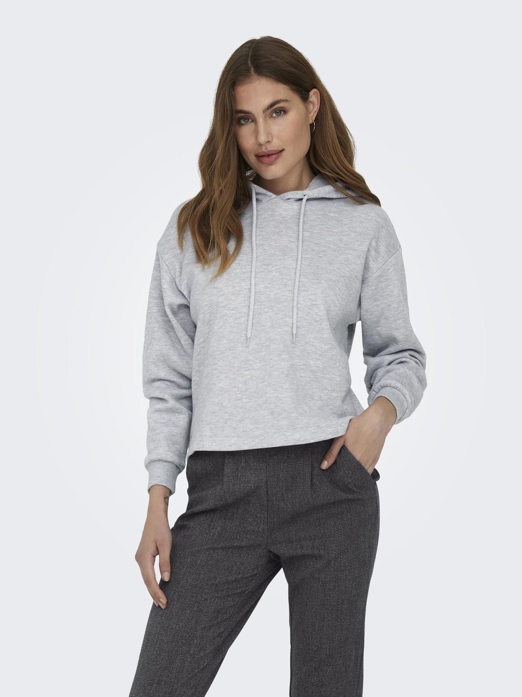 

Толстовка ONLY КАПЮШОН ONLFAVE, цвет light grey melange